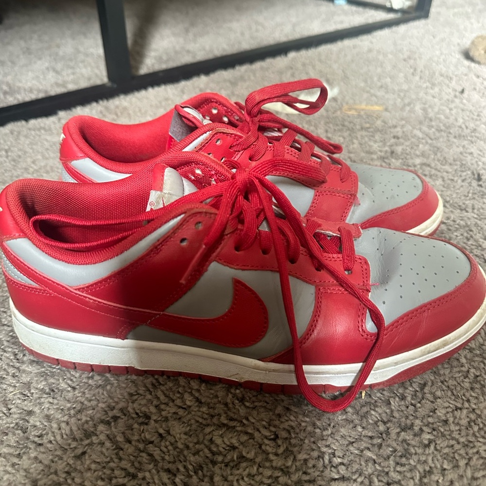 Nike red and gray sneakers